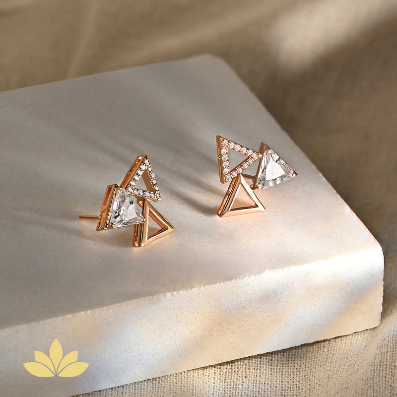 Triangle Cluster Earrings